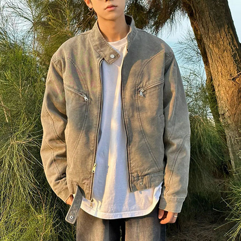American High – Street Fashion Brand Retro Denim Jacket: A Must – Have for Autumn Casual Wear