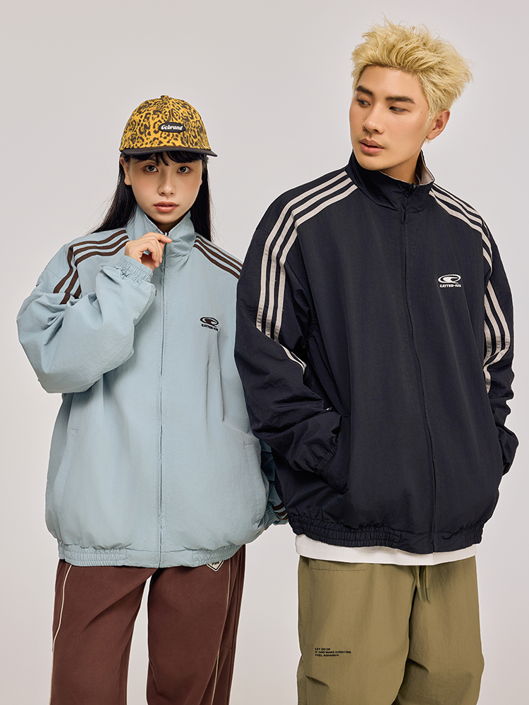 TIRED American Retro Reversible Sports Jacket: A Streetwear Essential for Couples