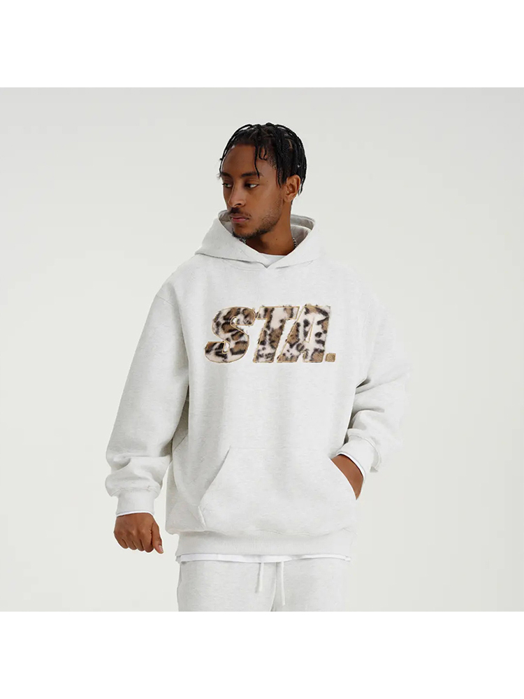 Embroidered Hooded Coat: Heavyweight Loose Sweatshirt for Men and Women, Autumn Essential