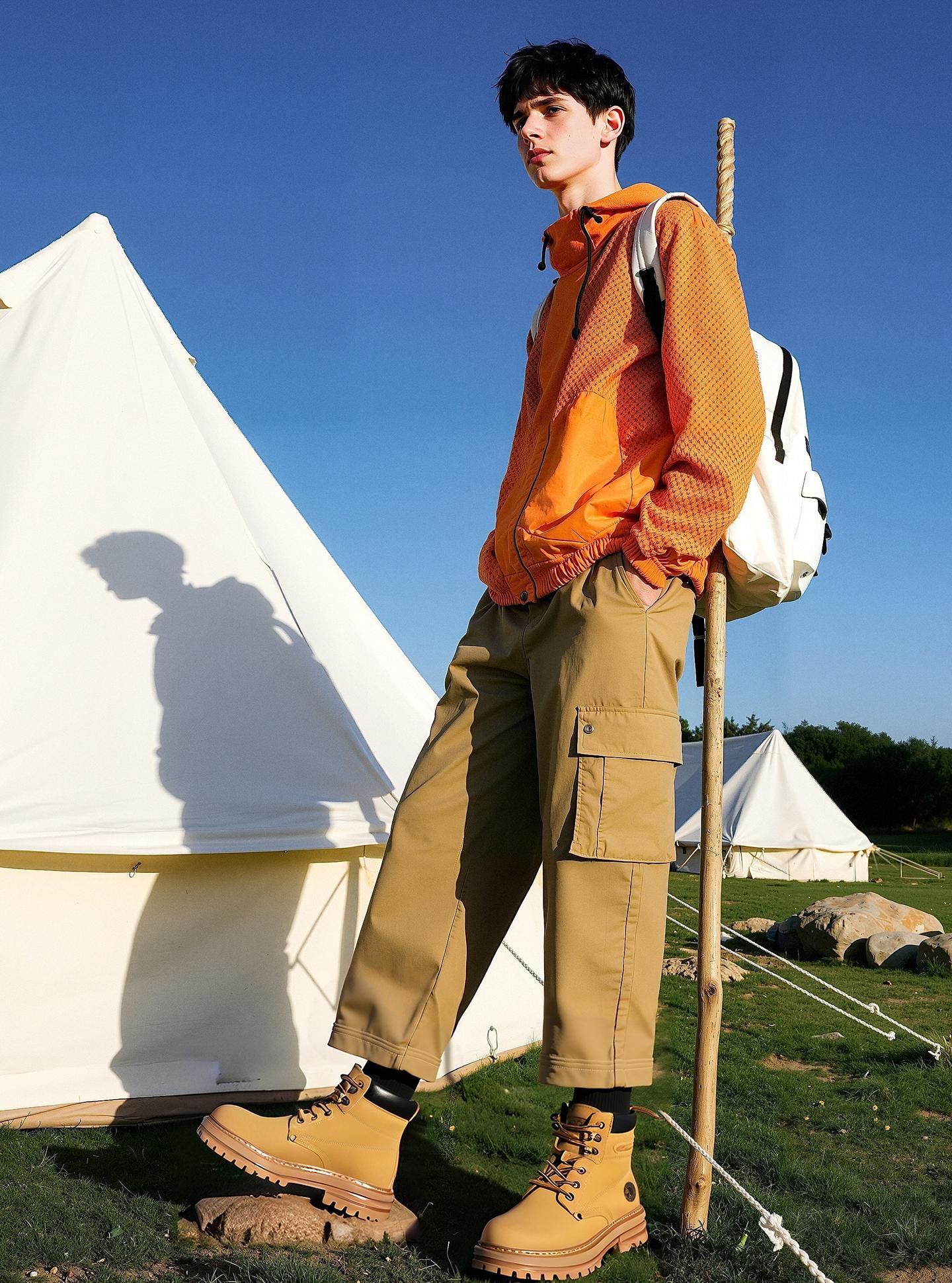 Mark Fairwhale Men’s Yellow Boots: Autumn Casual Mid – Top British Martin Boots, Retro Desert Outdoor Work Boots