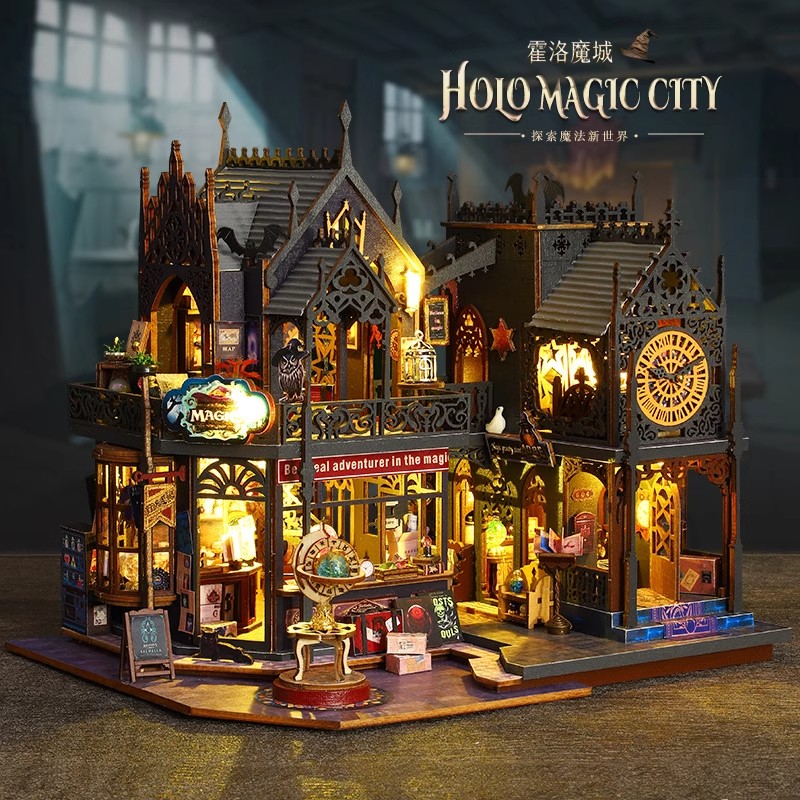 “Holo Magic City” Harry Potter – Inspired DIY Miniature House: A Stress – Relieving Handmade Assembly Gift