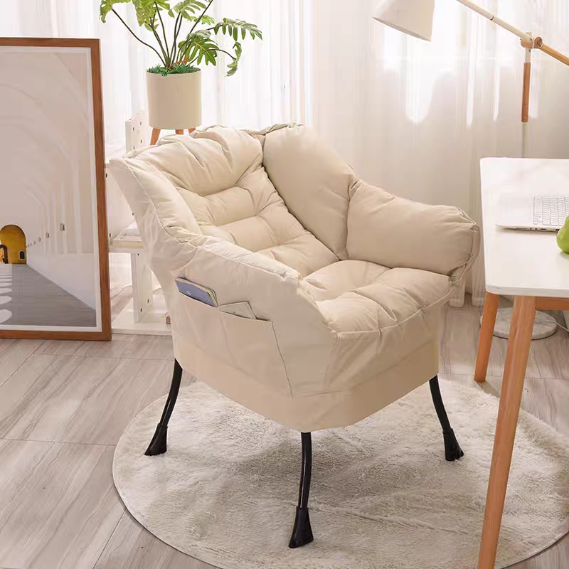 Single – Person Dormitory Computer Chair: Comfortable Balcony Small Sofa and Bedroom Reclining Chair