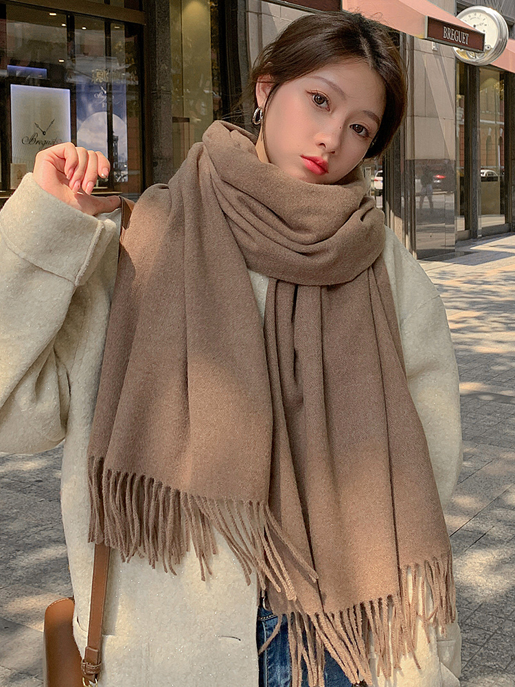 2025 Winter Versatile Solid – Color Scarf: Thick, Warm, and High – End Style Essential