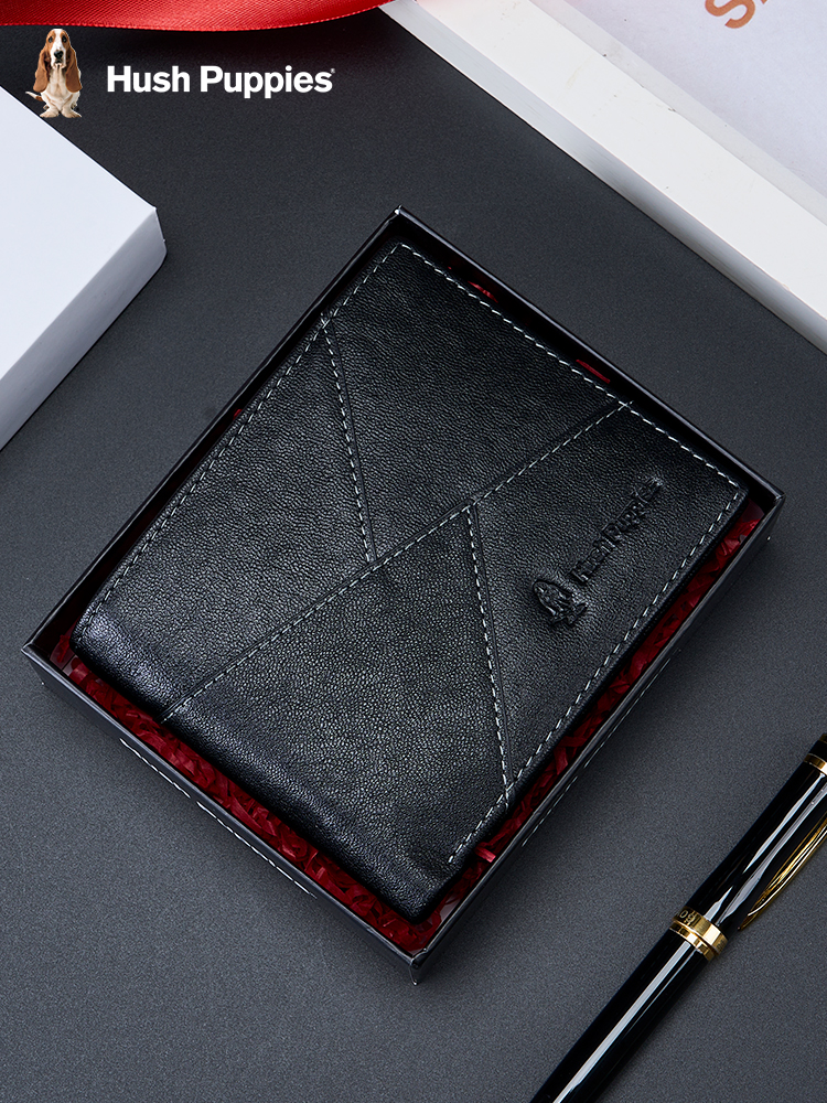 Hush Puppies Men’s New Cowhide Short Wallet: A Blend of Leather Craftsmanship & Functional Elegance